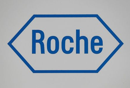 A sign at a diagnostics site for Swiss pharmaceutical giant Roche is seen as the company said problems at a new warehouse delayed the dispatch of some products, as the spread of the coronavirus disease (COVID-19) continues, in Burgess Hill, Britain, October 7, 2020. REUTERS/Peter Nicholls