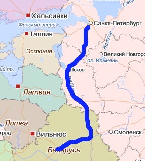минск-питер маршрут