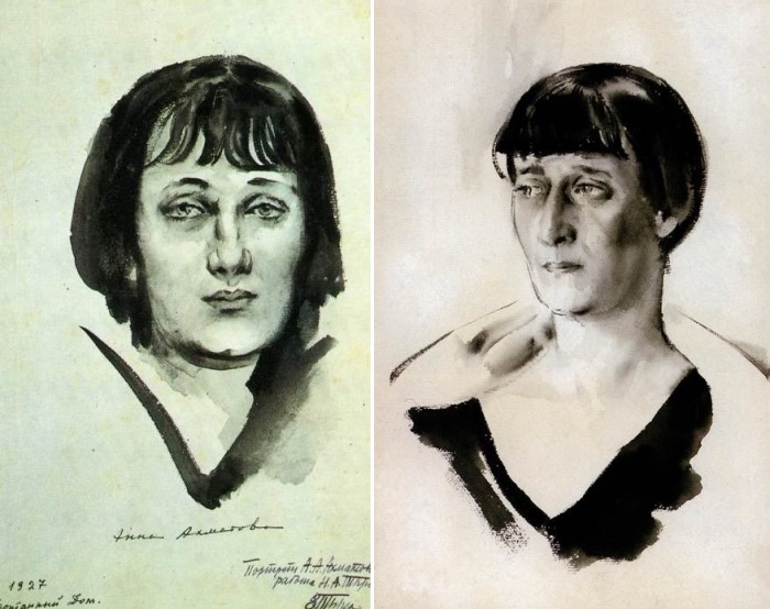 Н. Тырса. А. Ахматова, 1927-1928