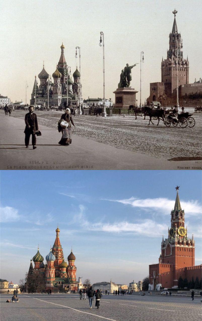 Фото бывших москва. Красная площадь 1900г.. Москва красная площадь 1900. Москва было стало. Красная площадь в разные века.