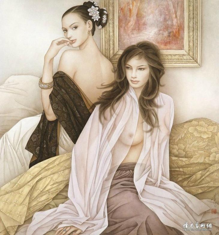 Женские образы. Китайский художник Фэн-Чан