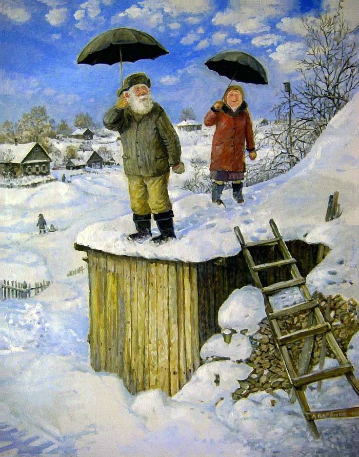 Зимой особенно хочется летать… Уральский художник Леонид Баранов