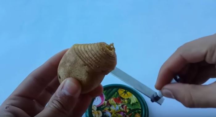 Нож для спиральной нарезки картофеля своими руками