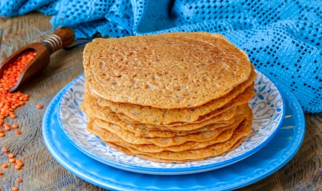 Блины из чечевицы.