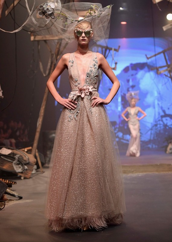 A model walks the runway during the Amato show at Fashion Forward March 2017 held at the Dubai Design District on March 25, 2017 in Dubai, United Arab Emirates.