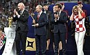 Церемония награждения победителей чемпионата мира по футболу 2018 года.