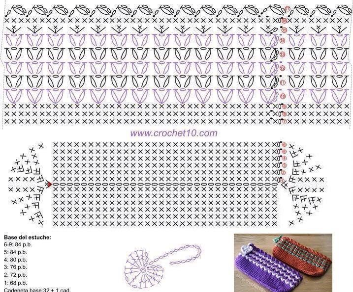 Как связать чехол для телефона крючком схема
