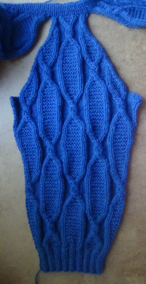 Мужской пуловер спицами с рукавом "реглан". Men's sweater knitting