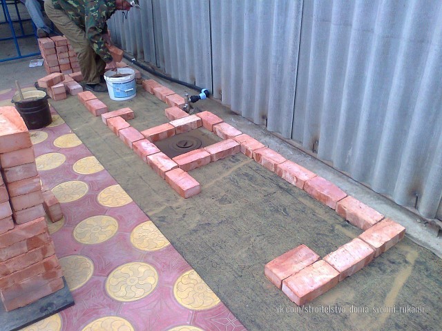 Вот так мы сложили мангал из кирпичей