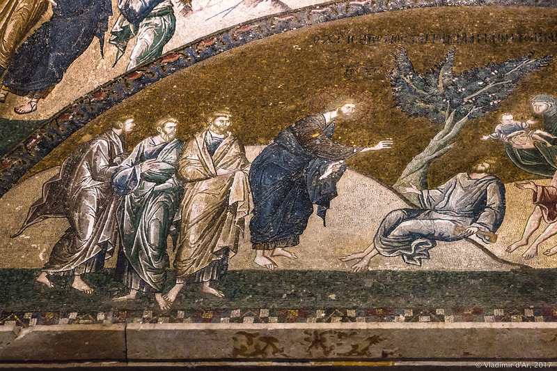 Исцеление множества разных больных. Мозаики и фрески монастыря Хора. Церковь Христа Спасителя в Полях.