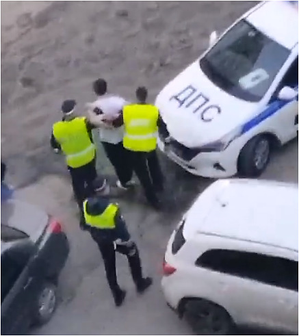 В Рязани сняли на видео задержание пьяного водителя