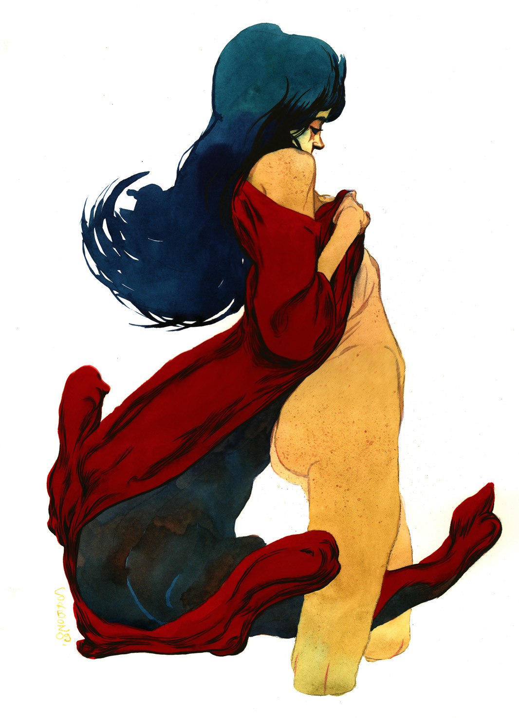 Сексуальные француженки в акварелях художника Янника Корбо. Сексуальные француженки в акварелях художника Янника Корбо.