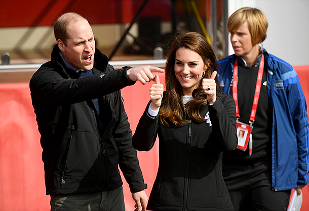 Кейт Миддлтон и принцы Уильям и Гарри на Лондонском марафоне