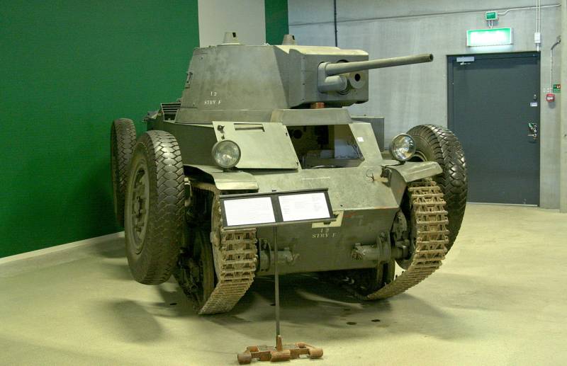 Недолгая история колесно-гусеничных танков Швеции оружие,танки