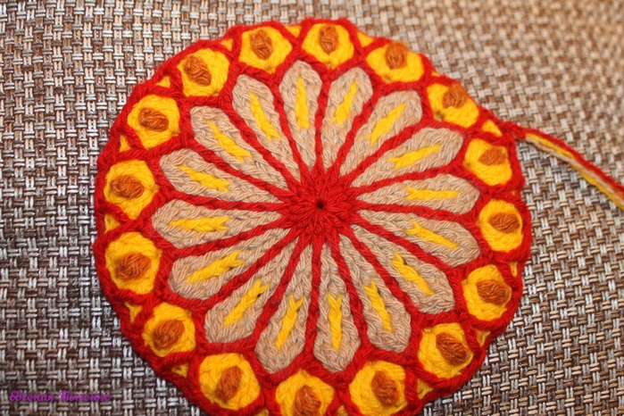 Коврик-сидушка: мастер-класс. Из остатков пряжи Коврик-сидушка: мастер-класс. Из остатков пряжи вязание