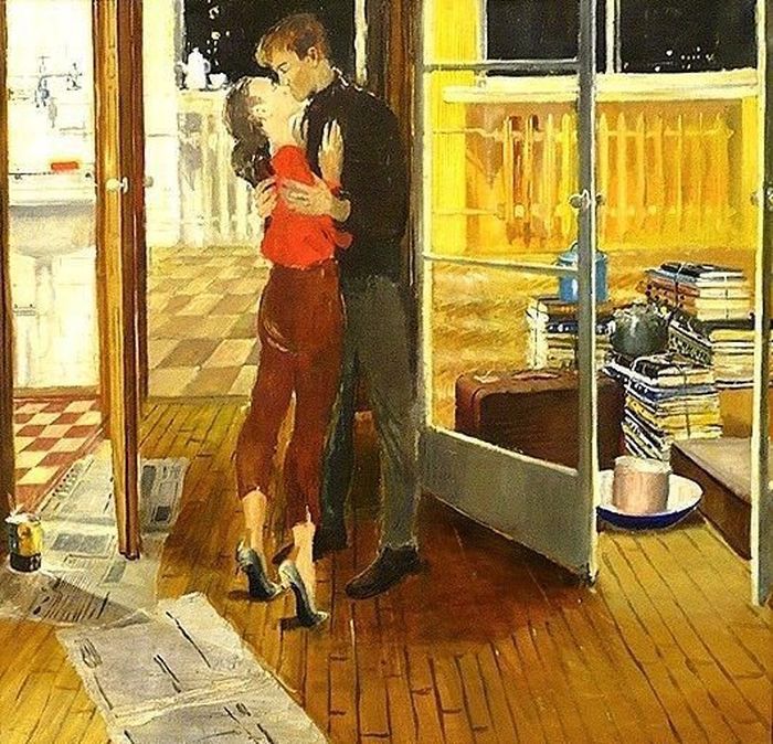 художник, СССР, интерьер, квартира