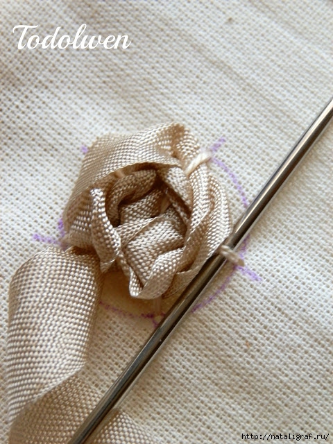 Вышить розу тесьмой : мастер-класс Вышить розу тесьмой : мастер-класс мастерство