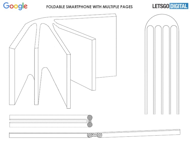Google запатентовала смартфон-книгу с несколькими дисплеями новости,статья,технологии