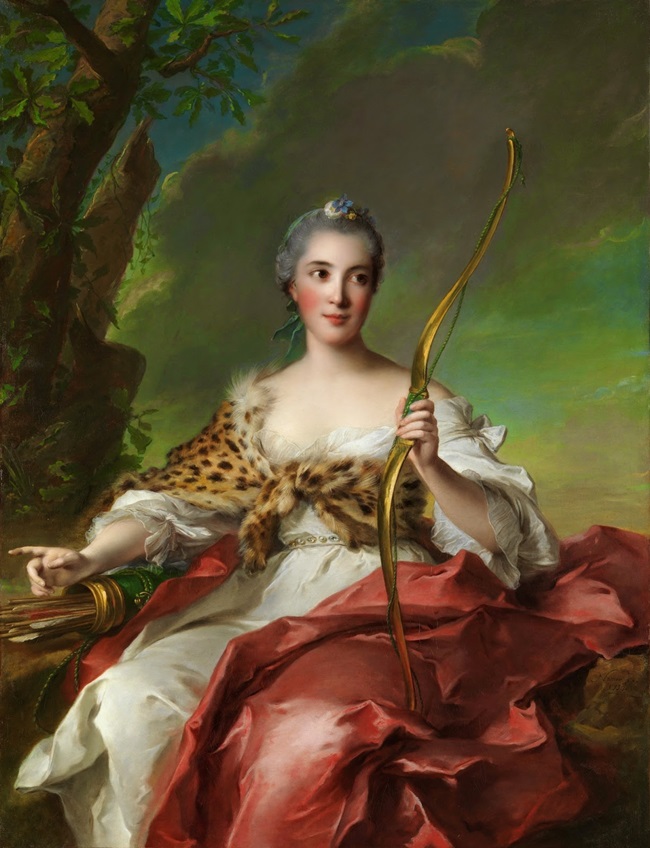 Портрет мадам де Мезон-Руж в образе Дианы.