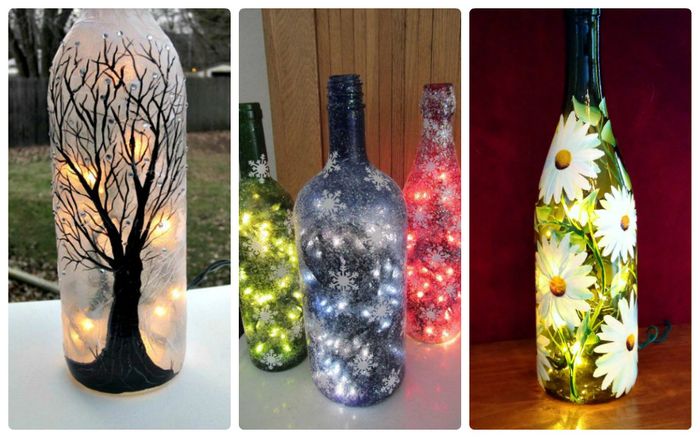 Креативные и оригинальные предметы из стеклянных бутылок поделки