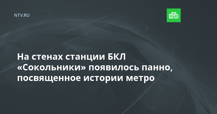 На стенах станции БКЛ «Сокольники» появилось панно, посвященное истории метро