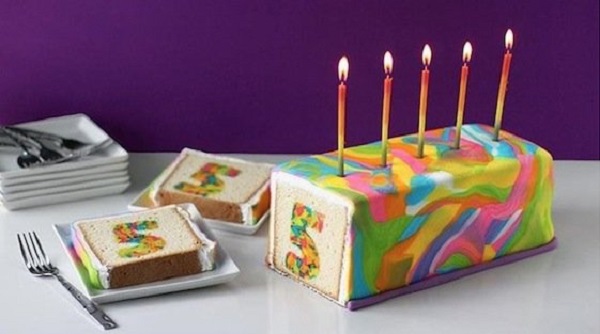 Рецепт разноцветного пирога выпечка,кекс