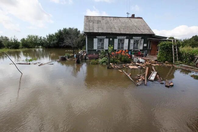Наводнение на острове в 2013 году/ © LETA