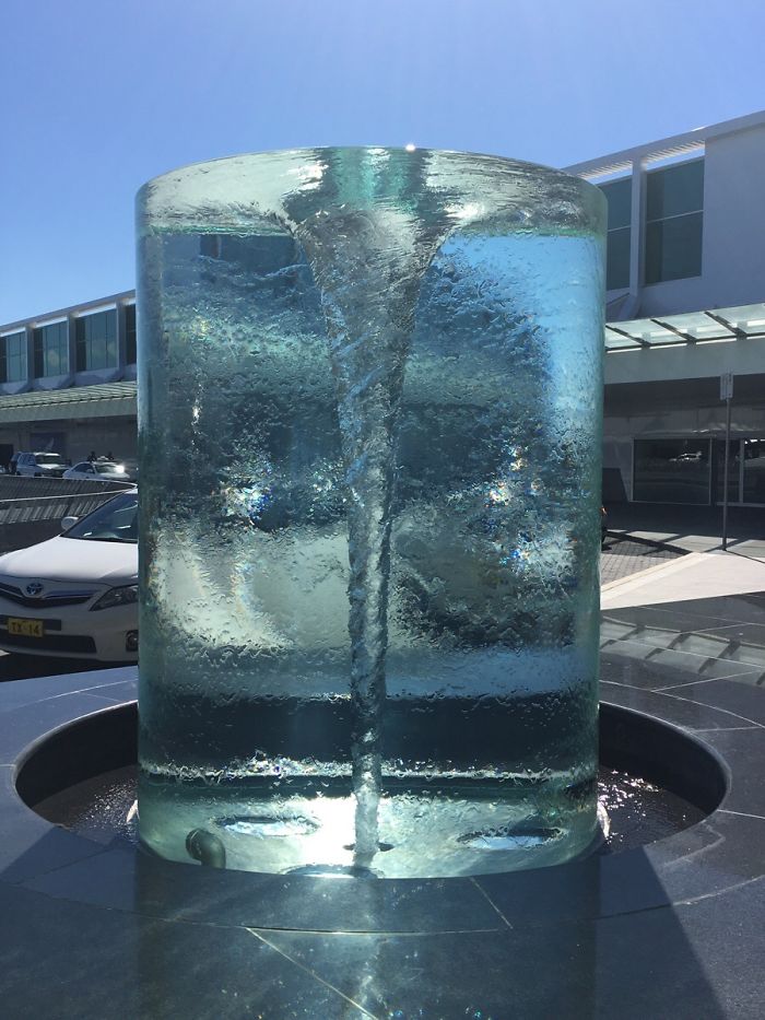 This Airports Water Feature Is A Vortex