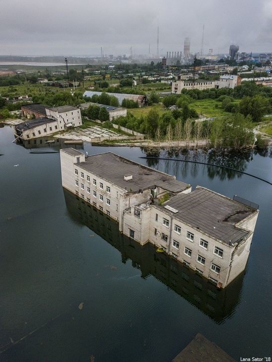 АБК, который однажды целиком уйдёт под воду Березнеки, в мире, интересно, пермский край, провал, шахты