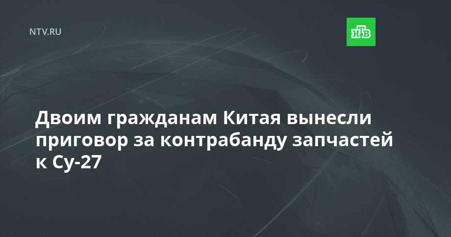 Двоим гражданам Китая вынесли приговор за контрабанду запчастей к Су-27