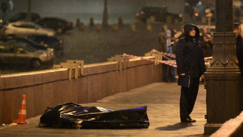 Фото с места убийства Немцова