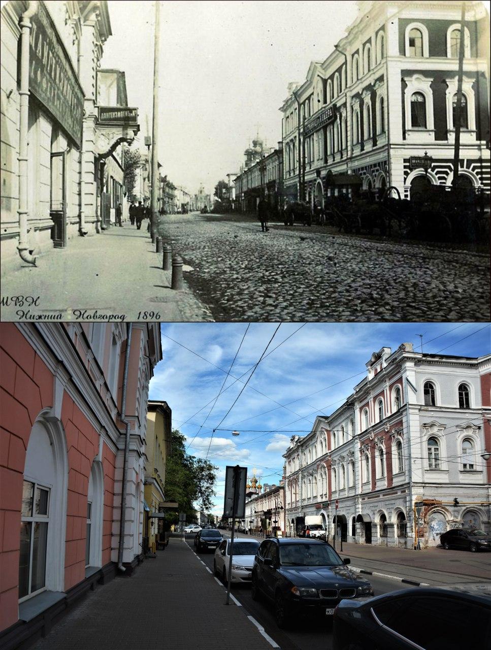 Было стало фото. Петербург тогда и сейчас. Варварская улица Москва. Россия было стало. Москва 1950 и сейчас.