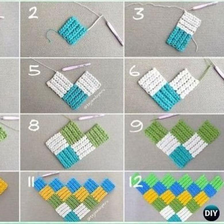 Пиксельное вязание крючком для начинающих схемы с подробным