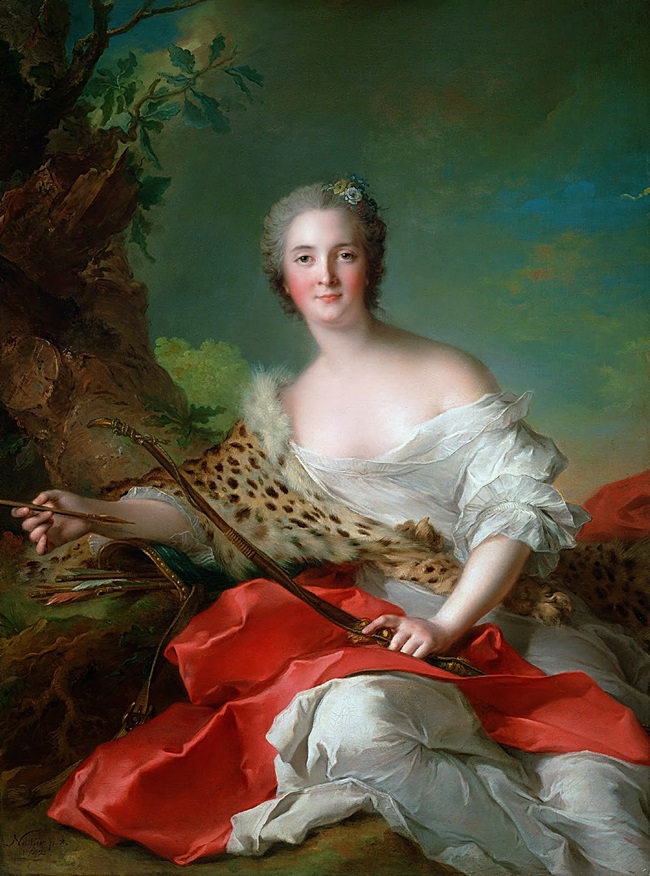 Портрет Констанс-Габриэль-Мадлен Боннье де ла Моссон в образе Дианы.