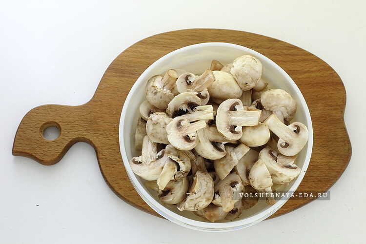 Шампиньоны, запеченные в сливках закуски,кулинария