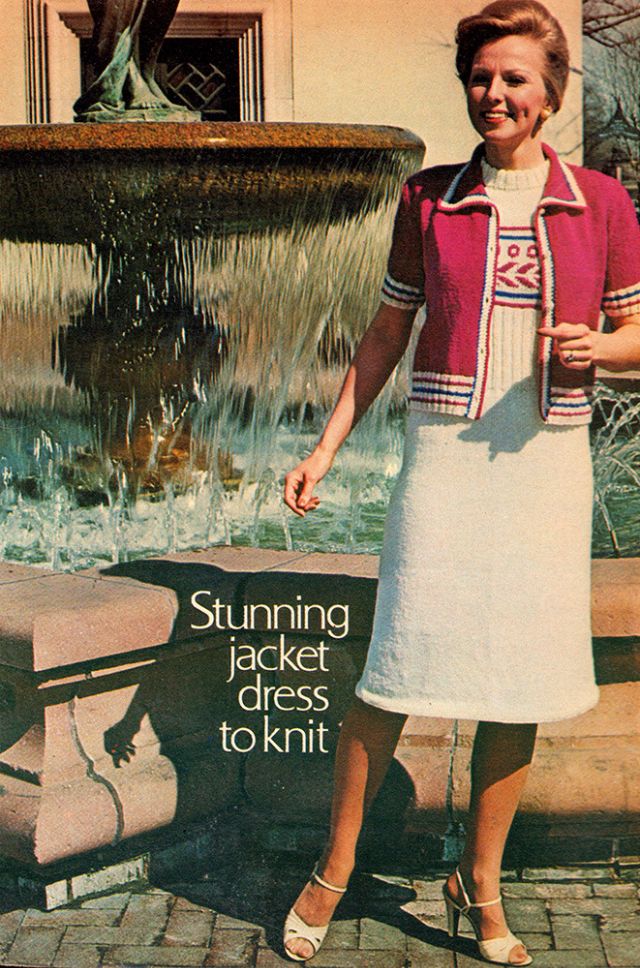 Смешная вязаная мода из журнала Workbasket 1970-х годов вязаная мода,мода,мода и красота,модные журналы