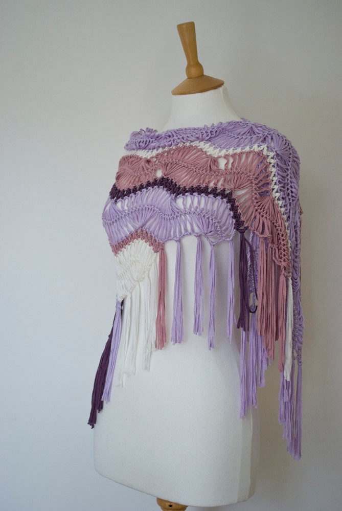 hairpin crochet shawl