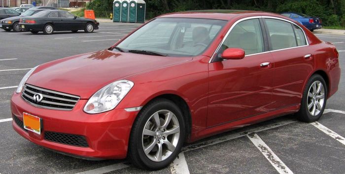Седан Infiniti G35 третьего поколения (2002-2007 гг.).