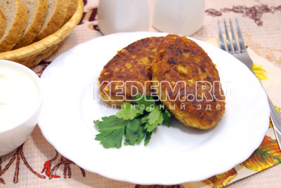 Котлетки из кабачков с сыром