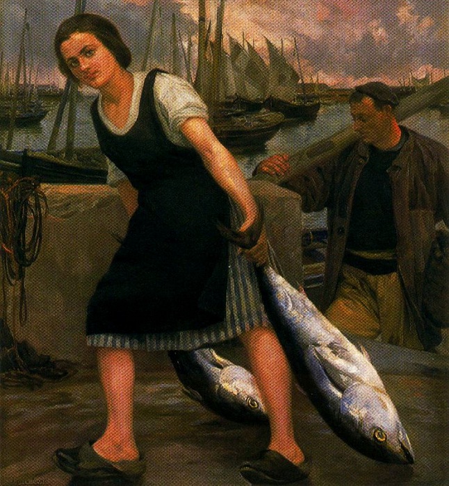 «Дочь рыбака». Автор: Сальвадор Диас Игнасио Руис де Олано.