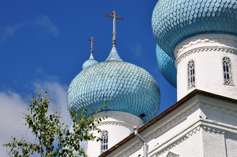 Окрестности Архангельска Северной, Архангельск, церковь, церкви, цвета, берегу, Двины, снова, работы, Котлас, многие, всего, голубой, сейчас, сохранились, деревянная, Заостровье, Архангельска, высоком, наших