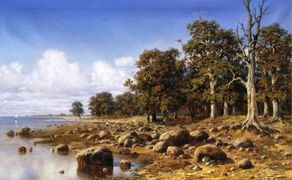 "балтийское побережье", 1888, холст, масло, 85,5 х 134
