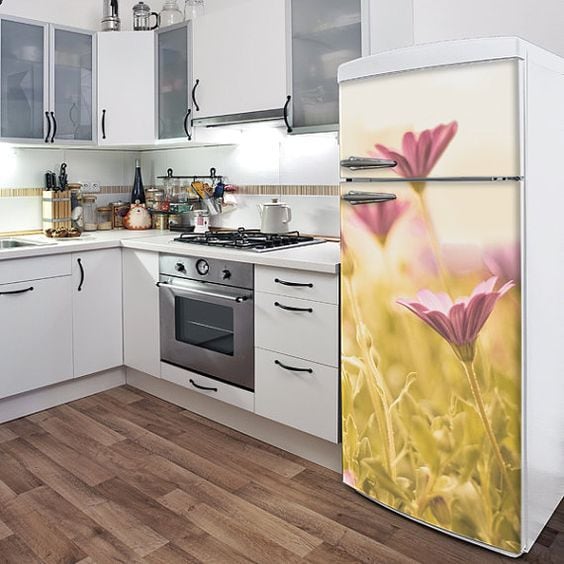 Никаких магнитов: яркий декор холодильника декор,для дома и дачи,интерьер