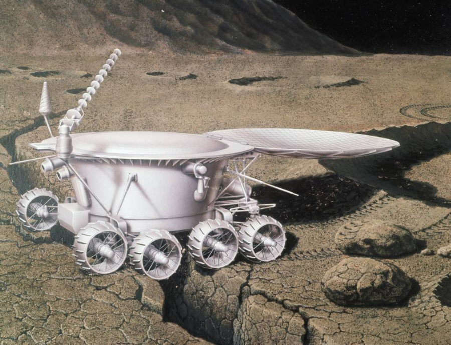 <p>Рисунок "Луноход-1" на Луне", 1970. Фото © ТАСС</p>