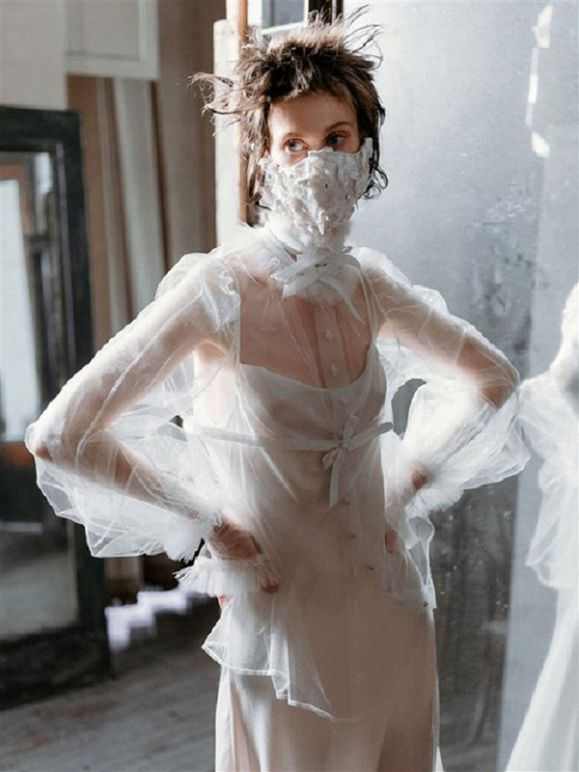 Новый тренд сезона: Свадебные защитные маски для невест