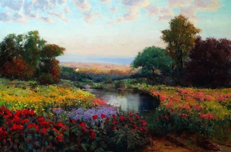 Американский художник-импрессионист Eric Wallis живопись