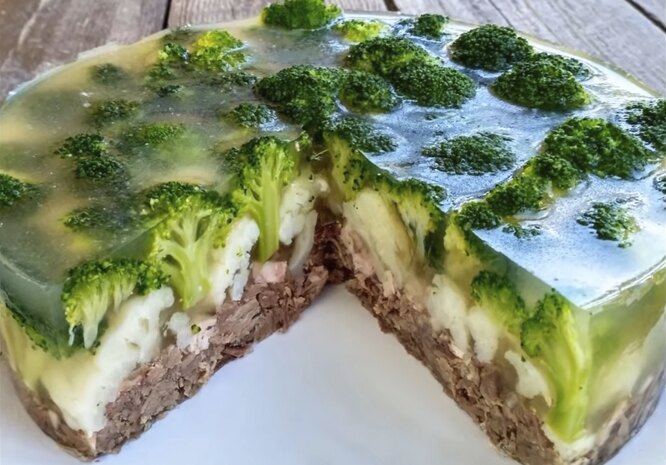 Торт-заливное «Леший» невероятно вкусный и полезный Торт-заливное «Леший» невероятно вкусный и полезный