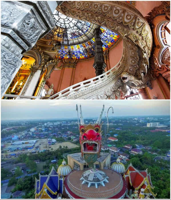 Фантастическая лестница ведет на крышу башни. | Фото: thailandfromabove.com/ travelask.ru.