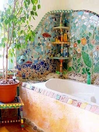 Мозаика в интерьере ванной комнаты вдохновляемся,для дома и дачи,мозаика