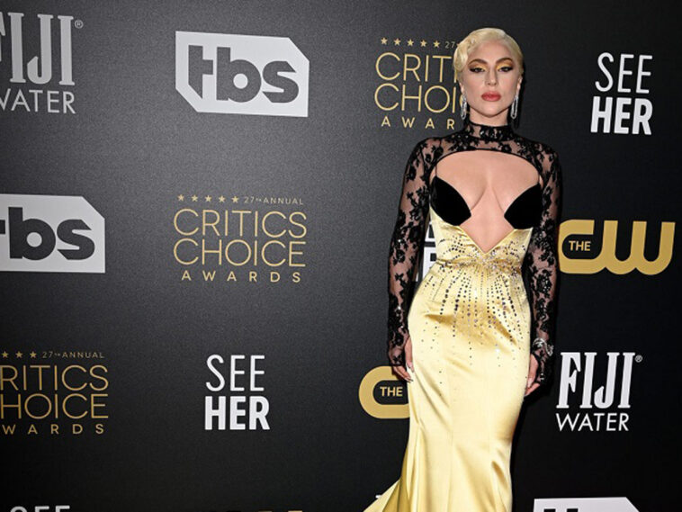 Леди Гага появилась на церемонии Critics Choice Awards в едва скрывающем грудь платье (ФОТО)
